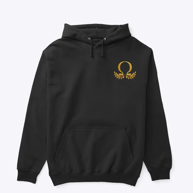 Omega Black Hoodie Back Print 